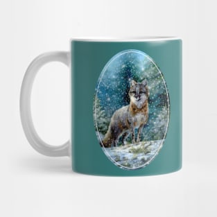 Grey Fox Snowfall Mug